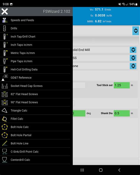 Online Machining Calculators.